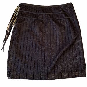 Lace Ribbon Rose Goth Halloween Black Skirt 14